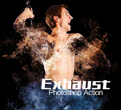 极品PS动作－斑驳爆离(含高清视频教程)：Exhaust Photoshop Action